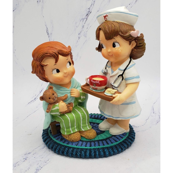Campbell Kids “Nurses Serve Up TLC” Porcelain Figurine 2004 - Picture 1 of 9